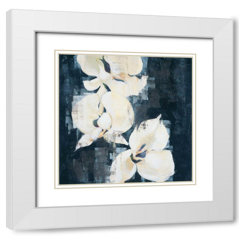 Shadow Orchids II White Modern Wood Framed Art Print with Double Matting by Jardine, Liz