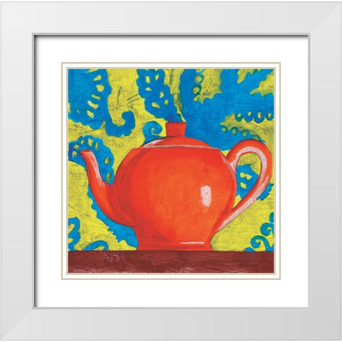 Tempest in a Teapot II White Modern Wood Framed Art Print with Double Matting by Jardine, Liz