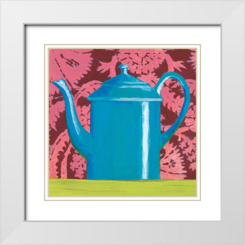 Tempest in a Teapot IV White Modern Wood Framed Art Print with Double Matting by Jardine, Liz