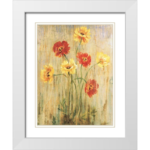 Poppy Serenade White Modern Wood Framed Art Print with Double Matting by Jardine, Liz