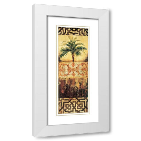Palm Manuscripts I White Modern Wood Framed Art Print with Double Matting by Jardine, Liz