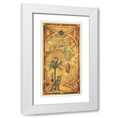East Indies White Modern Wood Framed Art Print with Double Matting by Jardine, Liz