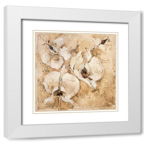 Fragrant Snow I White Modern Wood Framed Art Print with Double Matting by Jardine, Liz