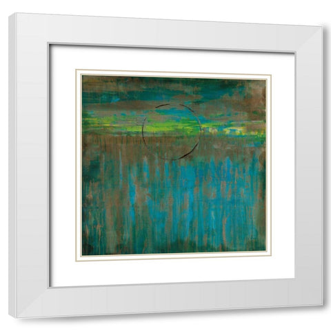 Lime Slice I White Modern Wood Framed Art Print with Double Matting by Jardine, Liz
