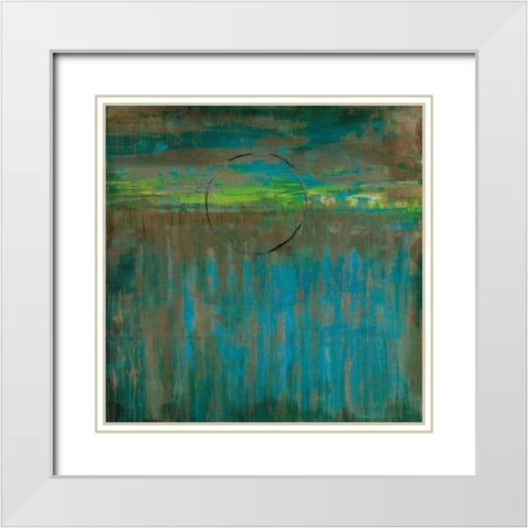 Lime Slice I White Modern Wood Framed Art Print with Double Matting by Jardine, Liz
