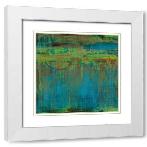 Lime Slice II White Modern Wood Framed Art Print with Double Matting by Jardine, Liz