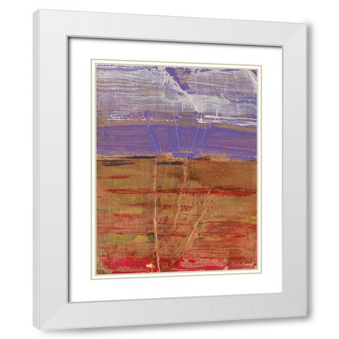 Ablaze II White Modern Wood Framed Art Print with Double Matting by Jardine, Liz