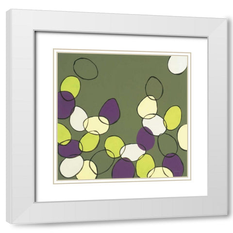 Bubbles White Modern Wood Framed Art Print with Double Matting by Kelly, Clair