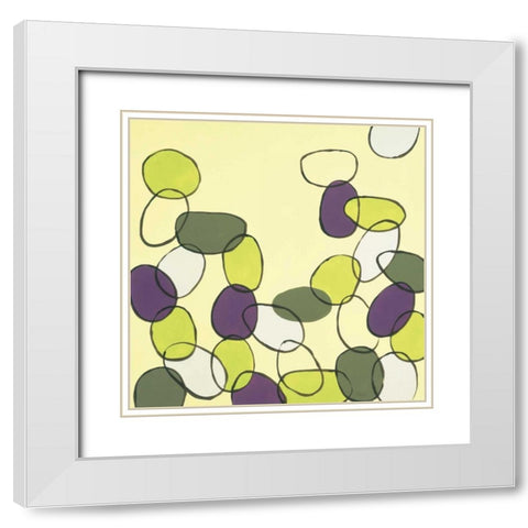 Bubbles White Modern Wood Framed Art Print with Double Matting by Kelly, Clair