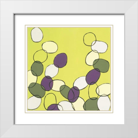 Bubbles White Modern Wood Framed Art Print with Double Matting by Kelly, Clair