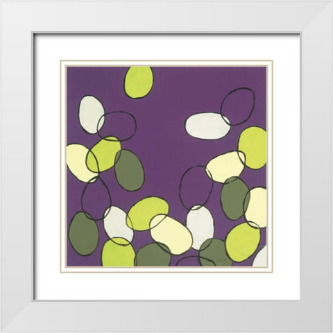Bubbles White Modern Wood Framed Art Print with Double Matting by Kelly, Clair