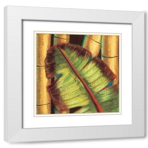 Tropical Pastel White Modern Wood Framed Art Print with Double Matting by Kelly, Clair