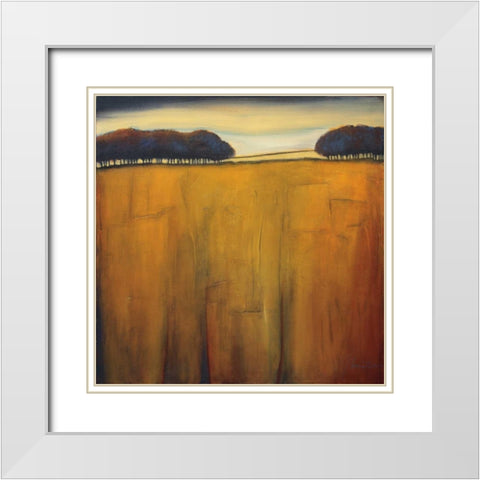 The Sound of Trees White Modern Wood Framed Art Print with Double Matting by Kaiser, Jutta