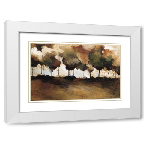 Frost Winter White Modern Wood Framed Art Print with Double Matting by Kammar, Zipi