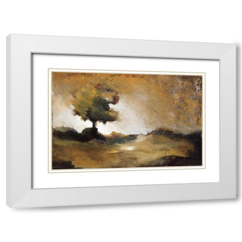 Tree in Fall White Modern Wood Framed Art Print with Double Matting by Kammar, Zipi