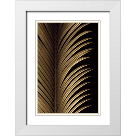 Tropical Leaf Study I White Modern Wood Framed Art Print with Double Matting by Levine, Andrew