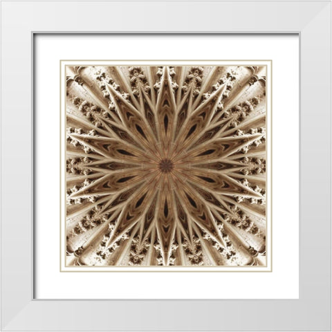 Basilica of St. Nazaire White Modern Wood Framed Art Print with Double Matting by LaGrave Designs
