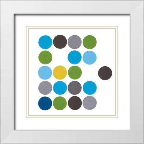 Oddball White Modern Wood Framed Art Print with Double Matting by Lawrence, Isabel