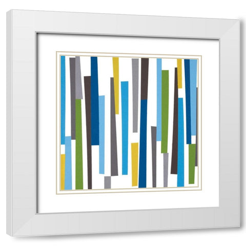Pick-up Sticks White Modern Wood Framed Art Print with Double Matting by Lawrence, Isabel