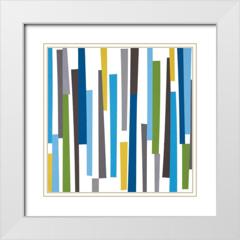 Pick-up Sticks White Modern Wood Framed Art Print with Double Matting by Lawrence, Isabel