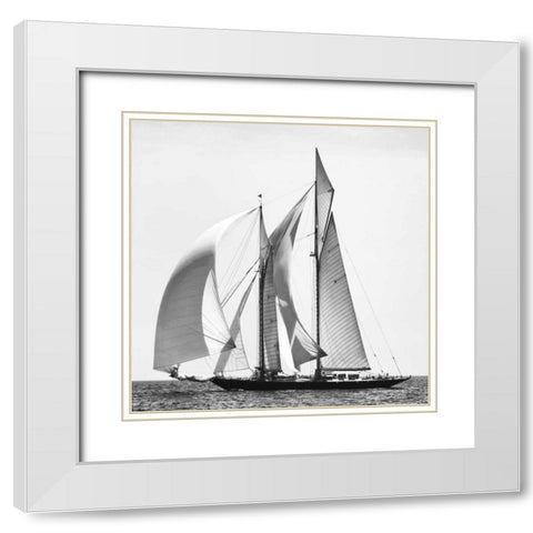 Adrift I White Modern Wood Framed Art Print with Double Matting by Llovet, Jorge