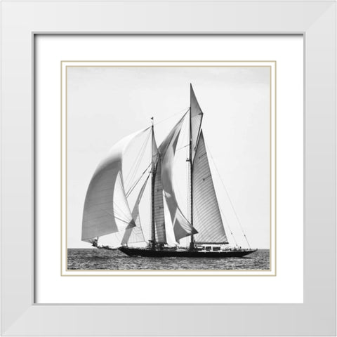 Adrift I White Modern Wood Framed Art Print with Double Matting by Llovet, Jorge