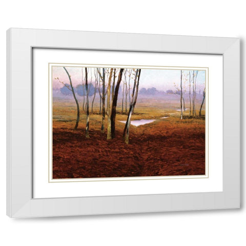 Jai marche White Modern Wood Framed Art Print with Double Matting by Lovelace, Kent