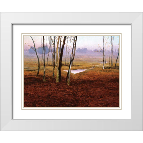 Jai marche White Modern Wood Framed Art Print with Double Matting by Lovelace, Kent