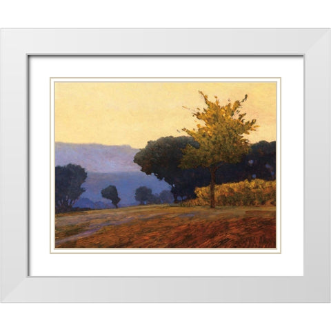 Meadow White Modern Wood Framed Art Print with Double Matting by Lovelace, Kent