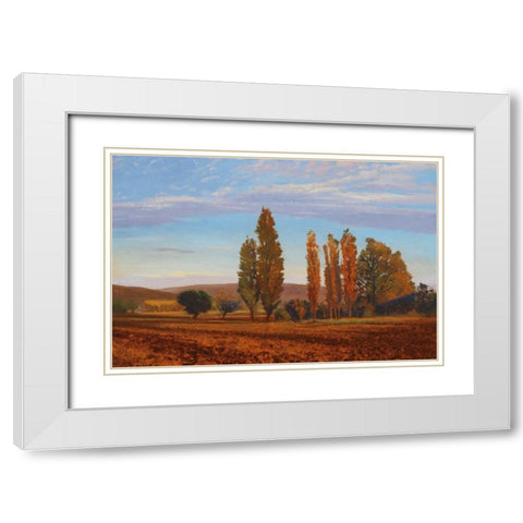 Chiana White Modern Wood Framed Art Print with Double Matting by Lovelace, Kent