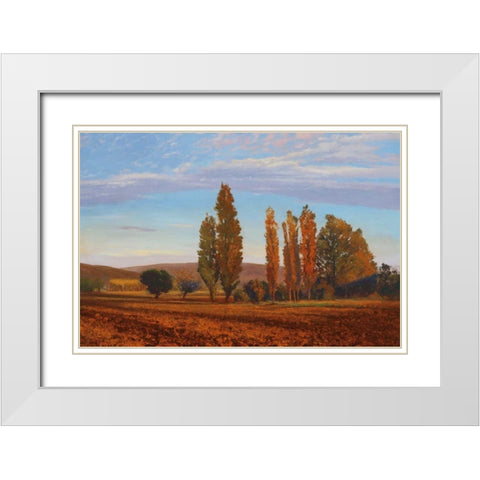 Chiana White Modern Wood Framed Art Print with Double Matting by Lovelace, Kent