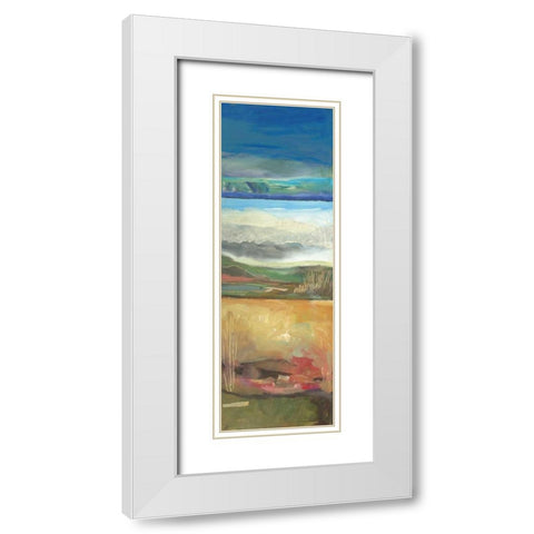 Nantucket Vistas I White Modern Wood Framed Art Print with Double Matting by Lenker, Marlene