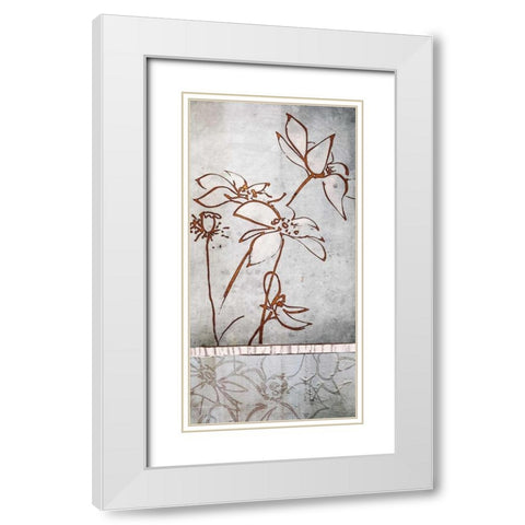Touch of Spring II White Modern Wood Framed Art Print with Double Matting by Lacie, Robert