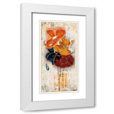 Floral Scents I White Modern Wood Framed Art Print with Double Matting by Lacie, Robert