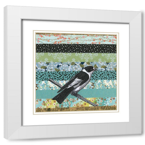 Bookplate I White Modern Wood Framed Art Print with Double Matting by Mueller, Andrea