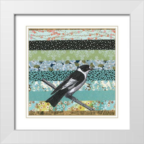 Bookplate I White Modern Wood Framed Art Print with Double Matting by Mueller, Andrea