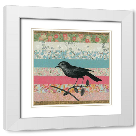 Bookplate III White Modern Wood Framed Art Print with Double Matting by Mueller, Andrea