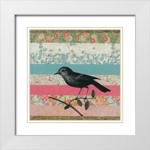 Bookplate III White Modern Wood Framed Art Print with Double Matting by Mueller, Andrea