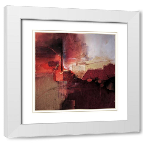 Inferno White Modern Wood Framed Art Print with Double Matting by Minestrini, Fausto