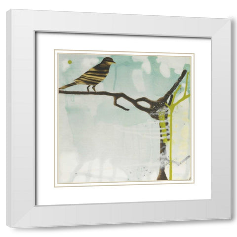 Early Bird White Modern Wood Framed Art Print with Double Matting by Miller, Gina