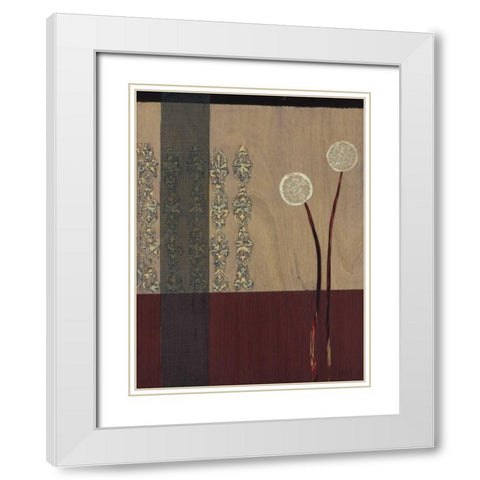 Dandelions I White Modern Wood Framed Art Print with Double Matting by Miller, Gina