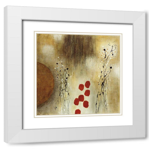 Autumn Moon I White Modern Wood Framed Art Print with Double Matting by McAlpine, Heather