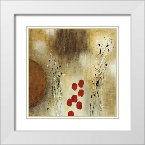 Autumn Moon I White Modern Wood Framed Art Print with Double Matting by McAlpine, Heather