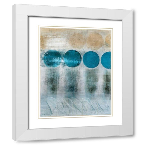 Blue Moon I  White Modern Wood Framed Art Print with Double Matting by McAlpine, Heather