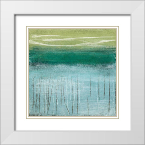 Shoreline Memories I White Modern Wood Framed Art Print with Double Matting by McAlpine, Heather