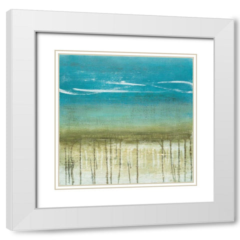Shoreline Memories II White Modern Wood Framed Art Print with Double Matting by McAlpine, Heather