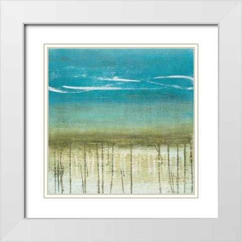 Shoreline Memories II White Modern Wood Framed Art Print with Double Matting by McAlpine, Heather