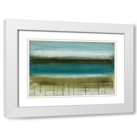 Shoreline Horizons White Modern Wood Framed Art Print with Double Matting by McAlpine, Heather