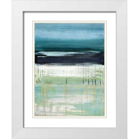 Sea and Sky I White Modern Wood Framed Art Print with Double Matting by McAlpine, Heather