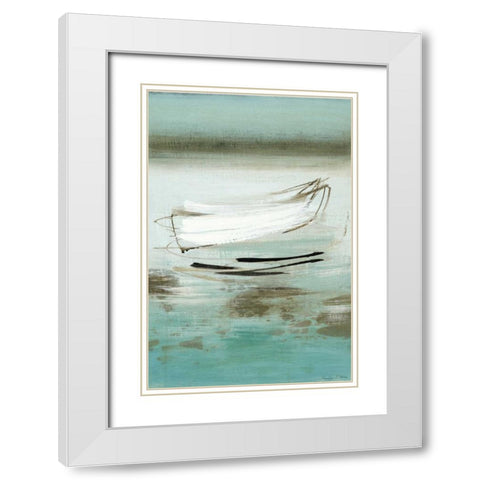 Canoe White Modern Wood Framed Art Print with Double Matting by McAlpine, Heather